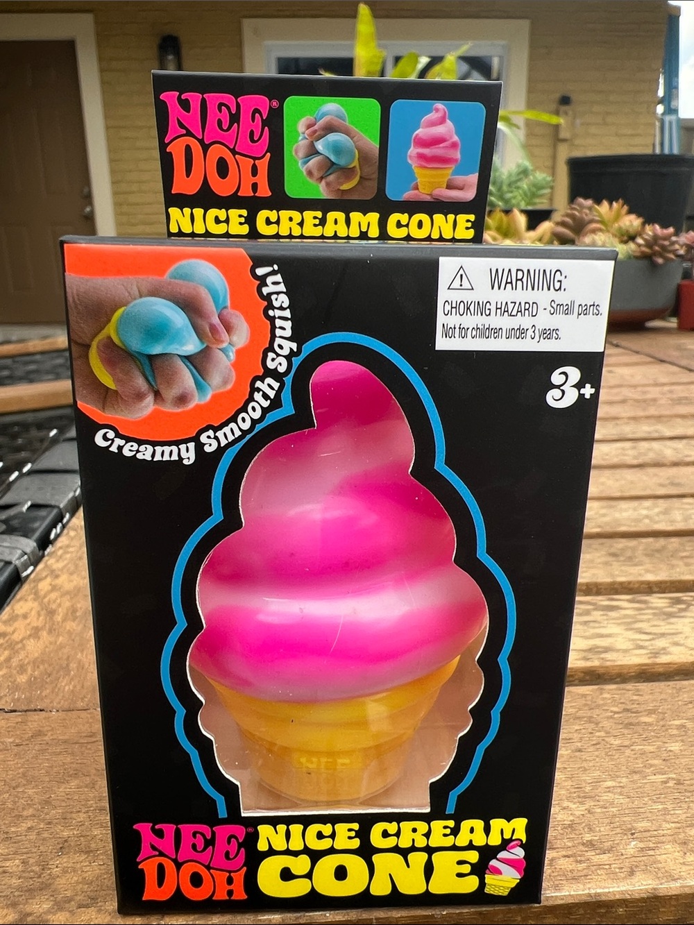 **AUTHENTIC** NeeDoh Nice Cream Pink Ice Cream Cone